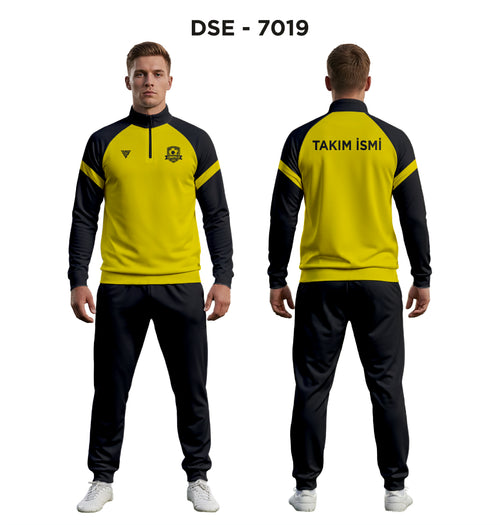 DSE 7019 Sarı-Siyah Eşofman Takımı