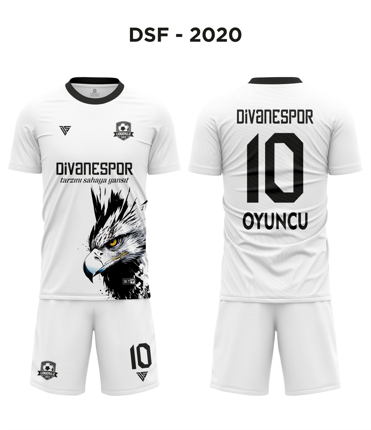DSF 2020 Beyaz-Siyah Futbol Forma