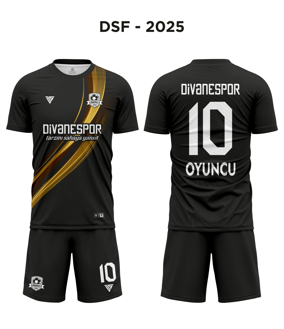 DSF 2025 Siyah-Gold Futbol Forma