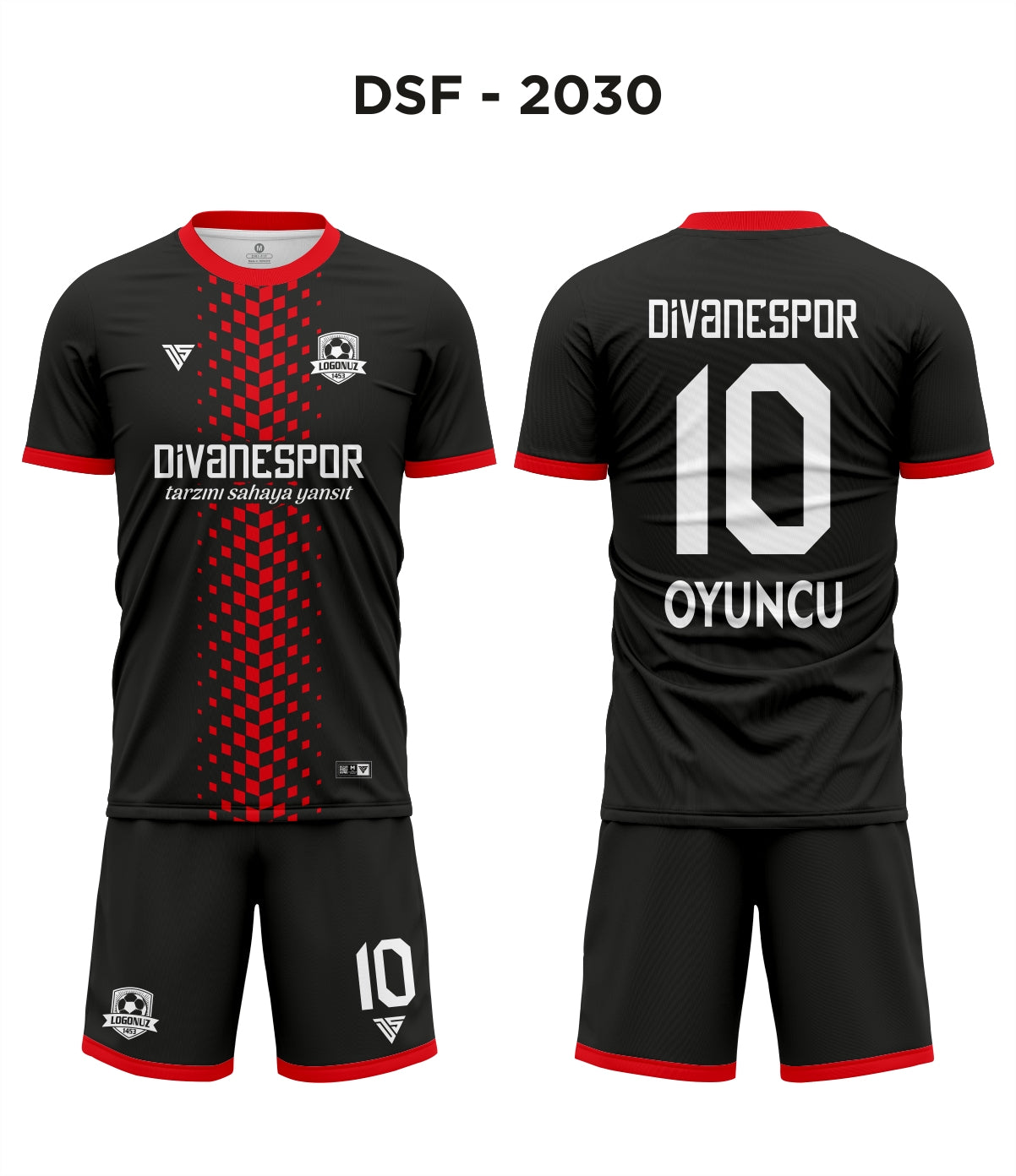 DSF 2030 Siyah-Kırmızı Futbol Forma