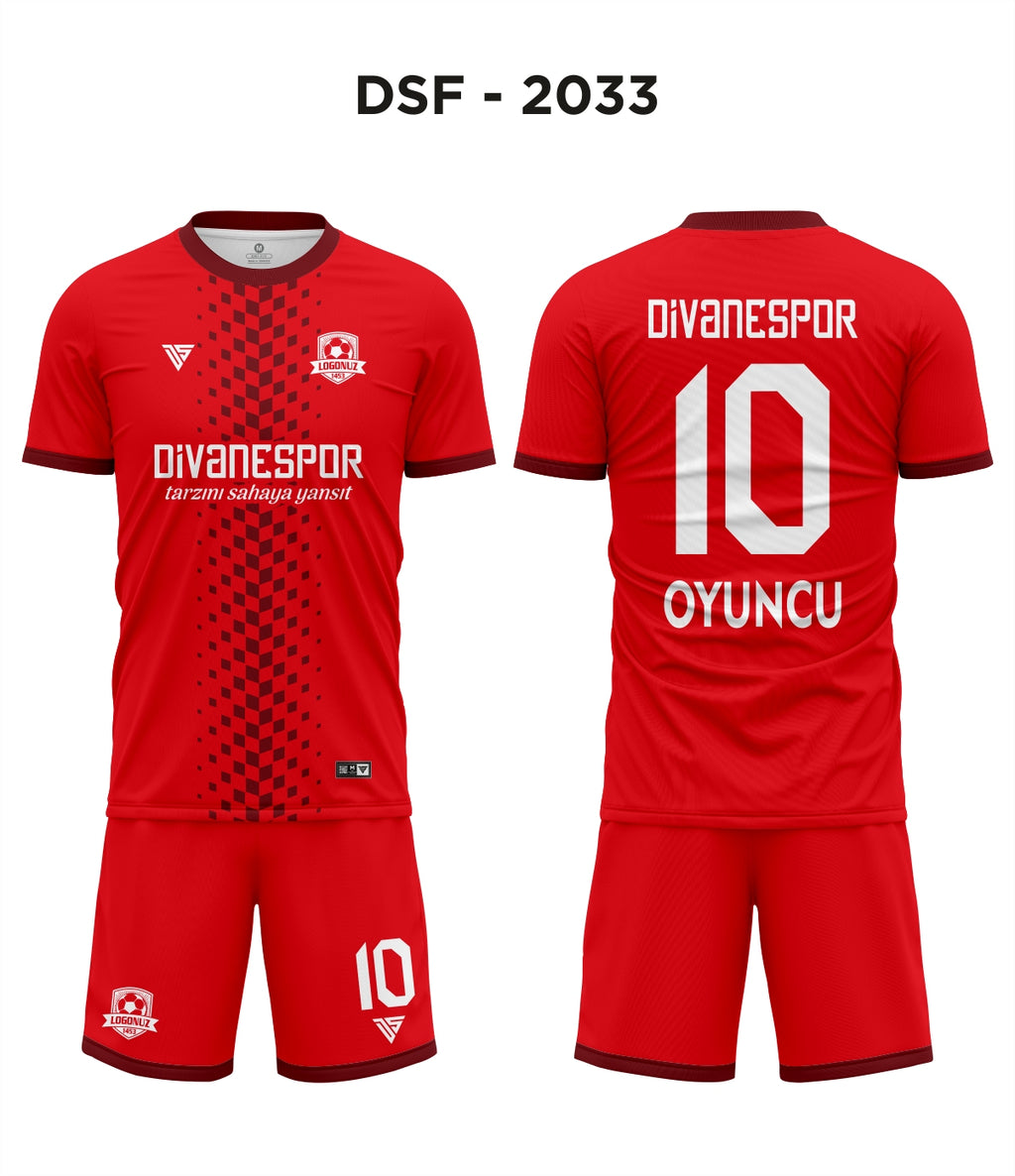 DSF 2033 Kırmızı-Bordo Futbol Forma