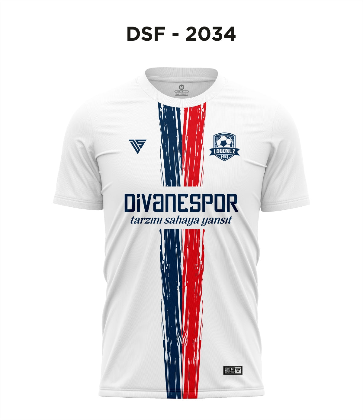 DSF 2034 Beyaz-Lacivert-Kırmızı Futbol Forma