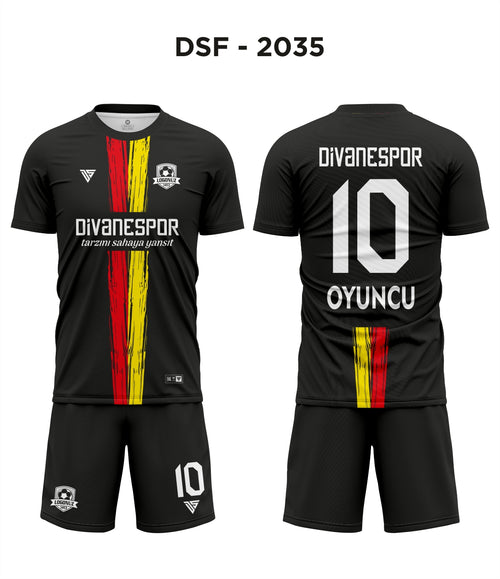 DSF 2035 Siyah-Sarı-Kırmızı Futbol Forma