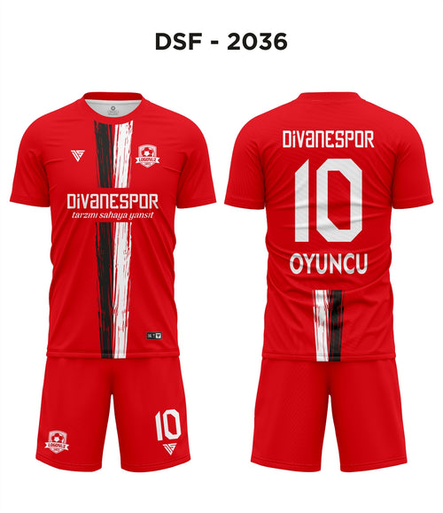 DSF 2036 Kırmızı-Beyaz-Siyah Futbol Forma