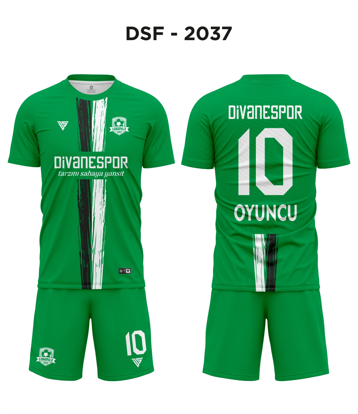DSF 2037 Yeşil-Beyaz-Siyah Futbol Forma