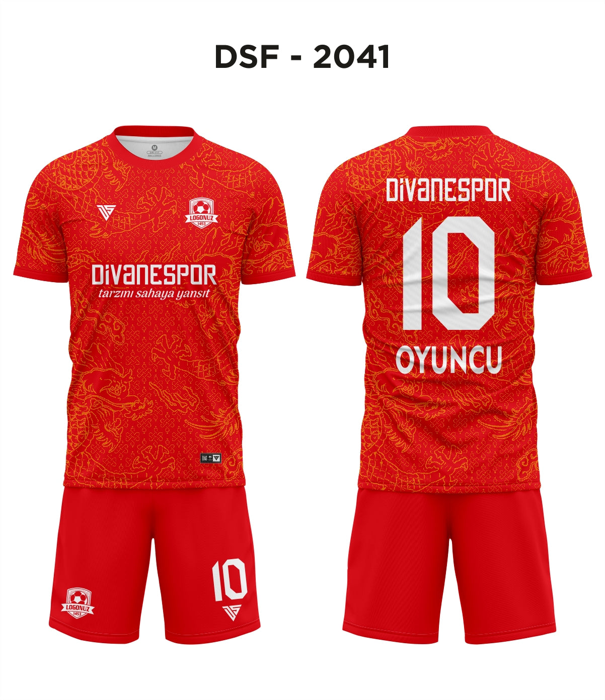 DSF 2041 Kırmızı-Turuncu Futbol Forma