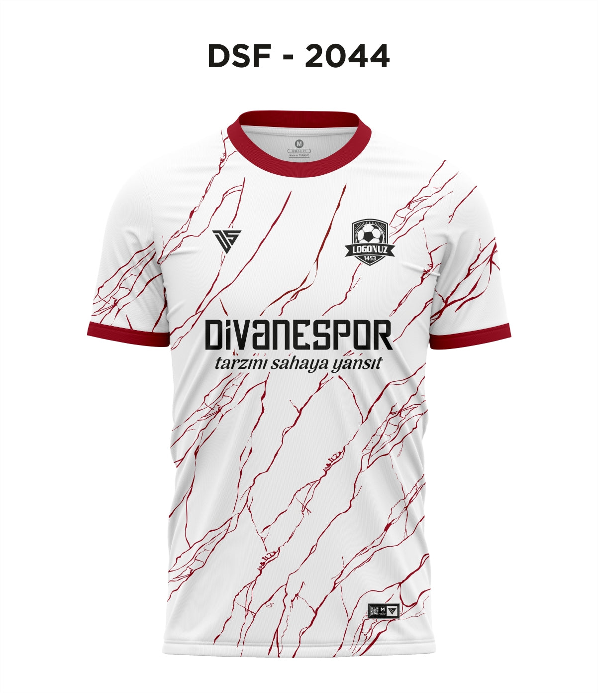 DSF 2044 Beyaz-Bordo Futbol Forma