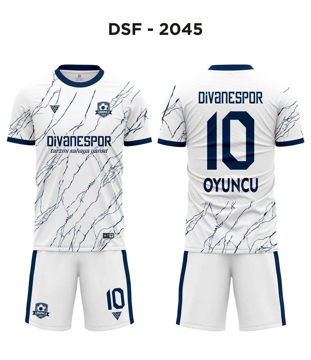 DSF 2045 Beyaz-Lacivert Futbol Forma