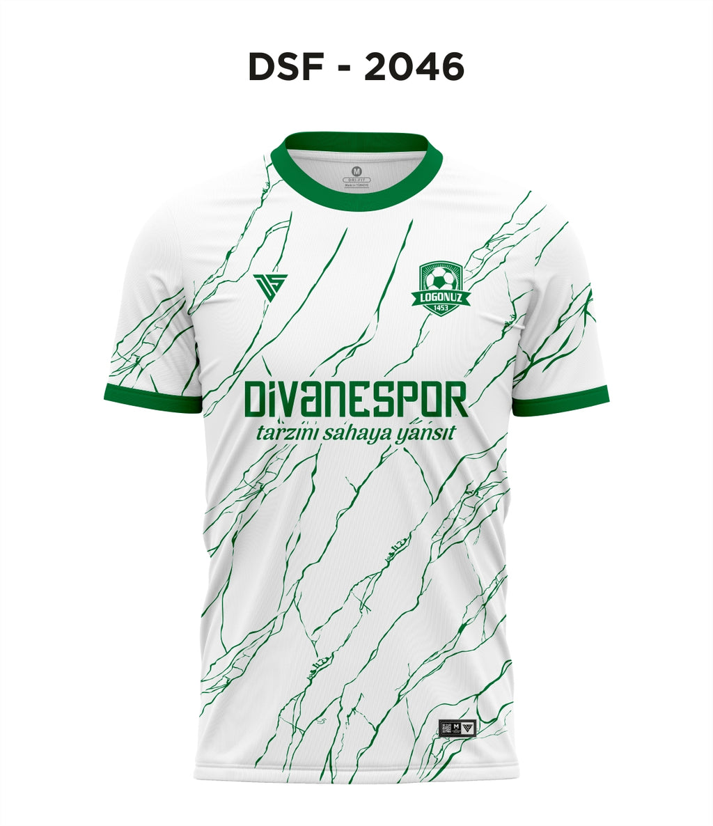 DSF 2046 Beyaz-Yeşil Futbol Forma