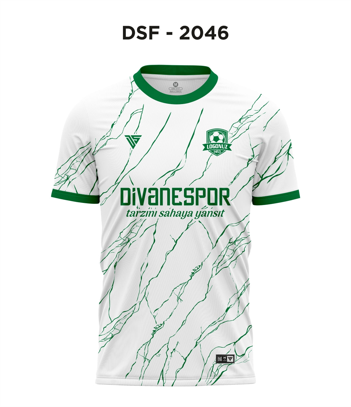 DSF 2046 Beyaz-Yeşil Futbol Forma