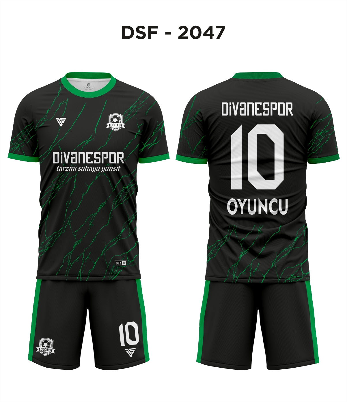 DSF 2047 Siyah-Yeşil Futbol Forma