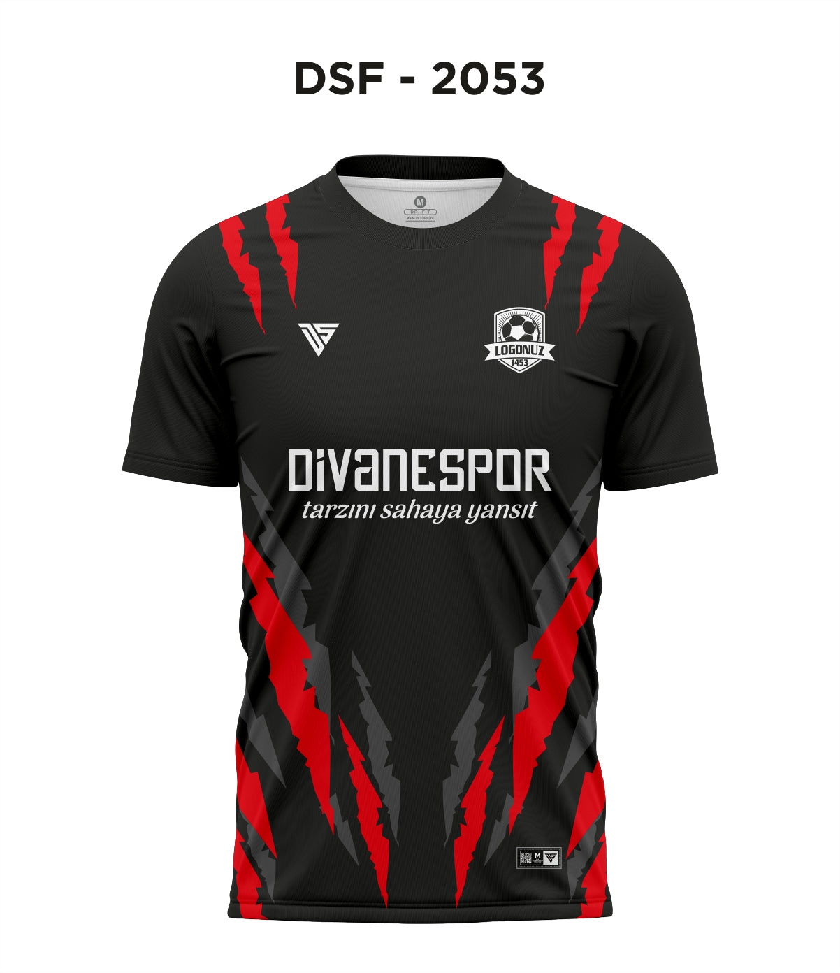 DSF 2053 Siyah-Kırmızı-Antrasit Futbol Forma