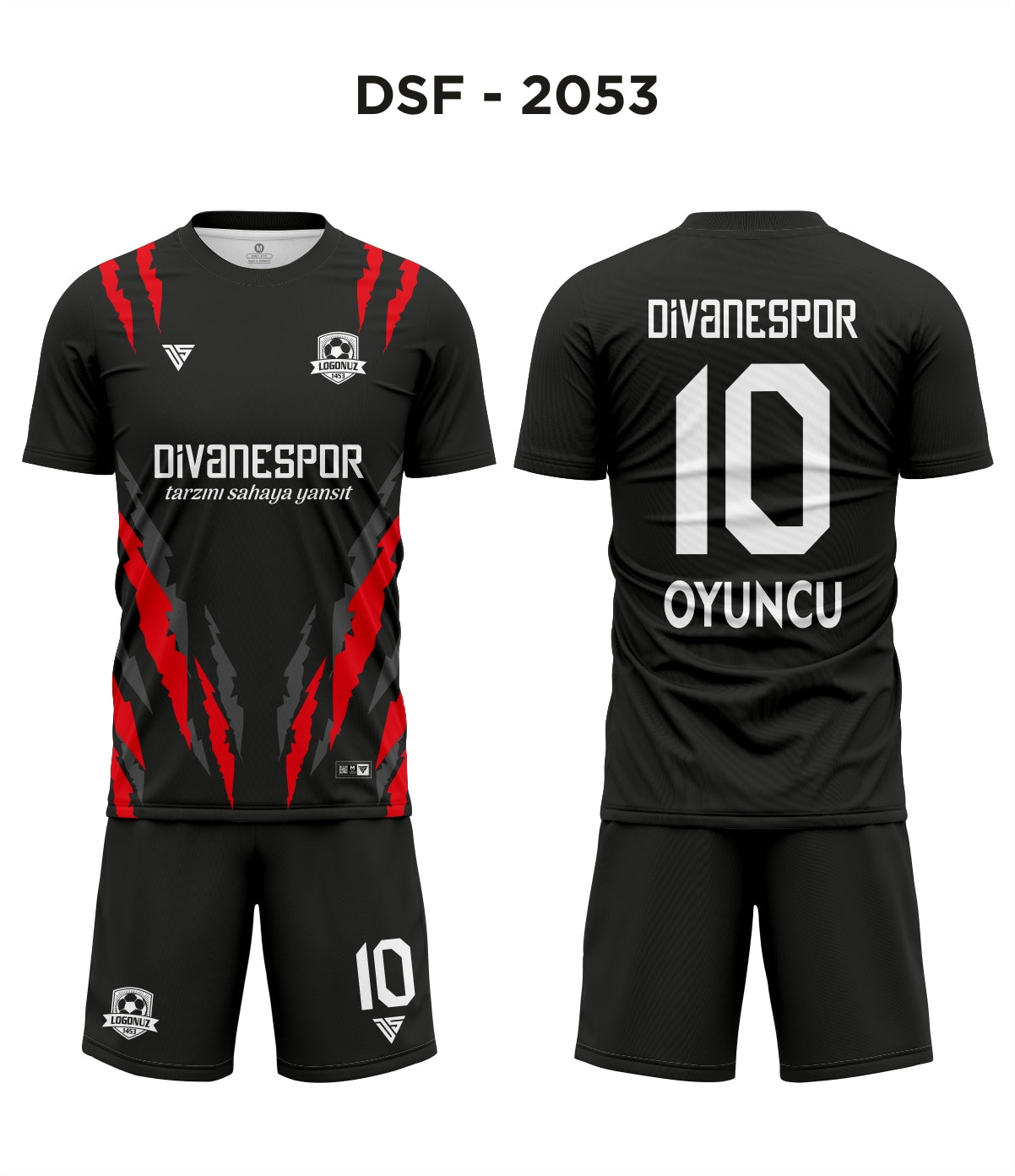 DSF 2053 Siyah-Kırmızı-Antrasit Futbol Forma