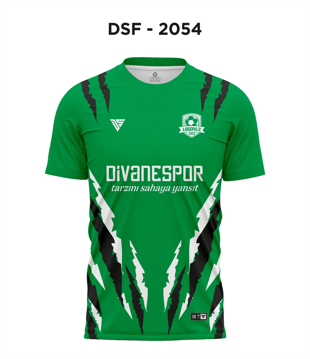 DSF 2054 Yeşil-Siyah-Beyaz Futbol Forma