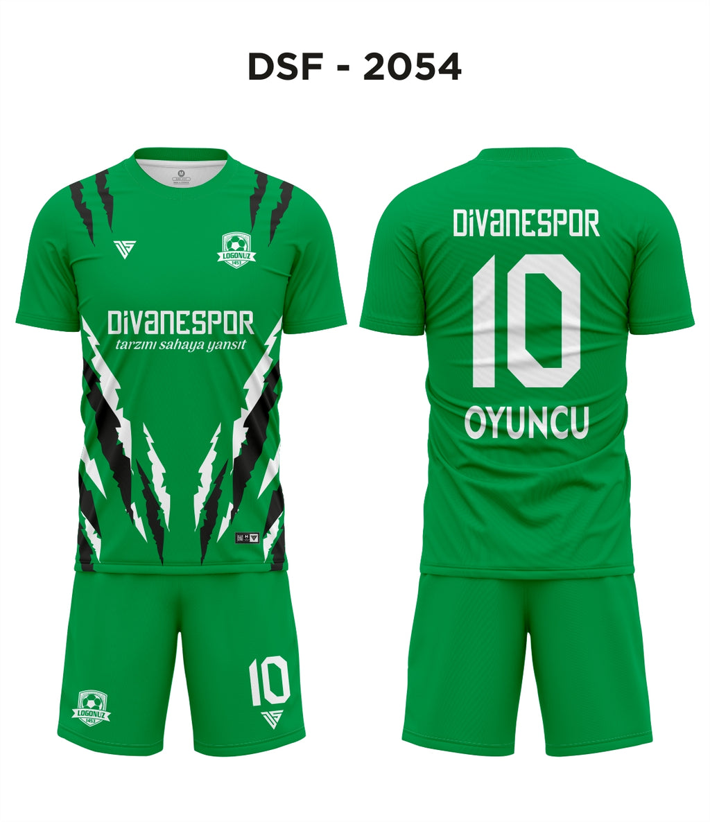 DSF 2054 Yeşil-Siyah-Beyaz Futbol Forma
