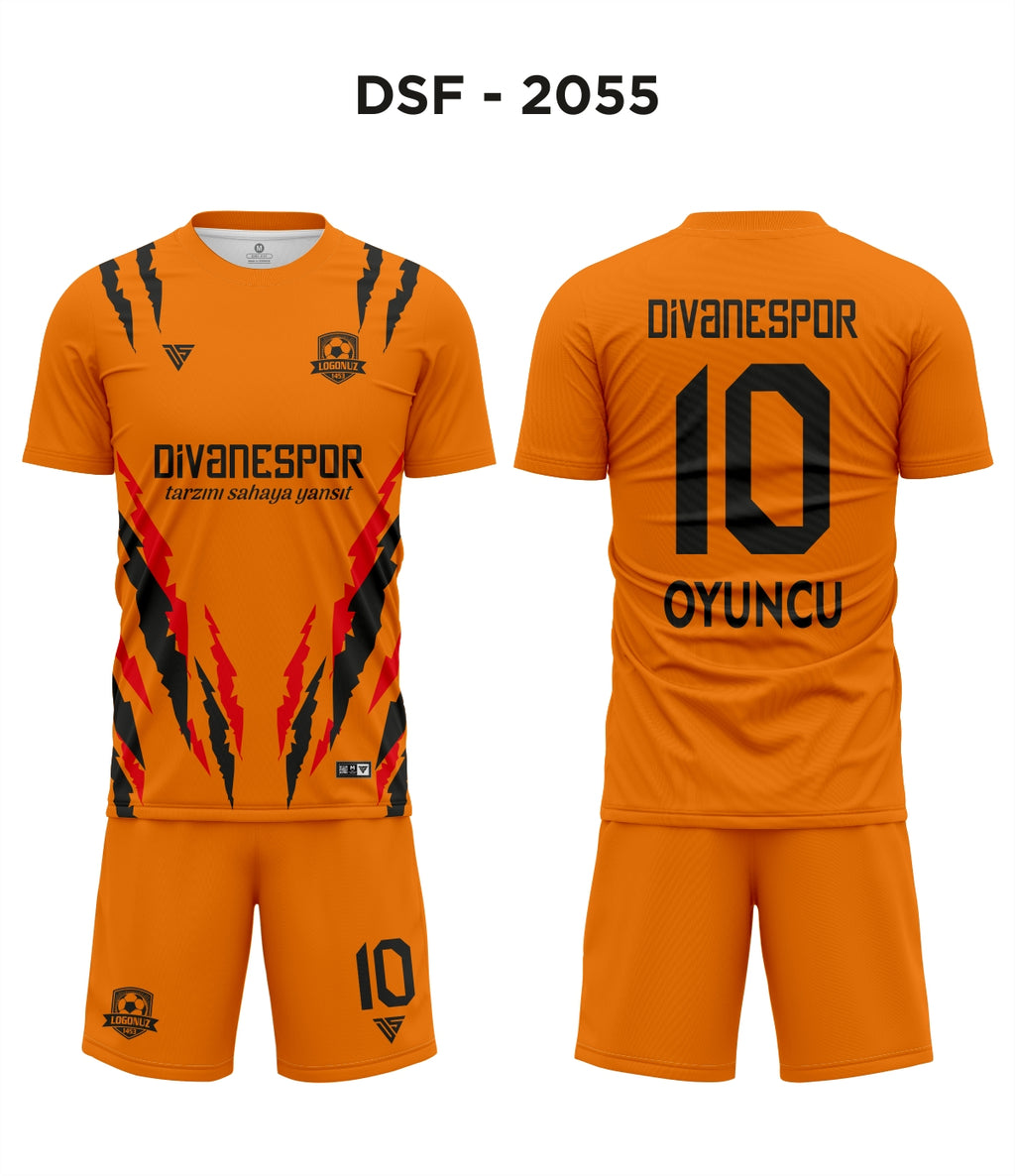 DSF 2055 Turuncu-Siyah-Kırmızı Futbol Forma