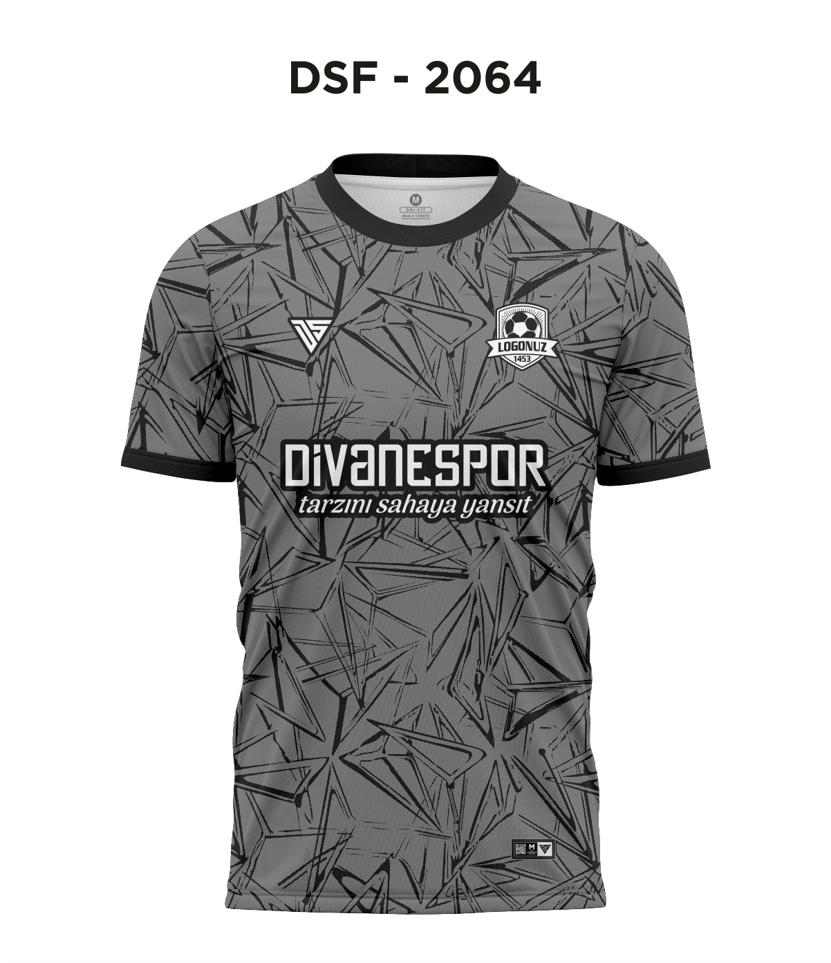 DSF 2064 Gri-Siyah Futbol Forma