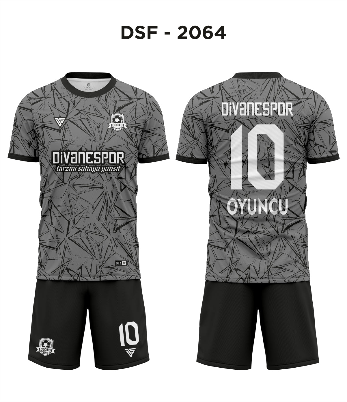 DSF 2064 Gri-Siyah Futbol Forma