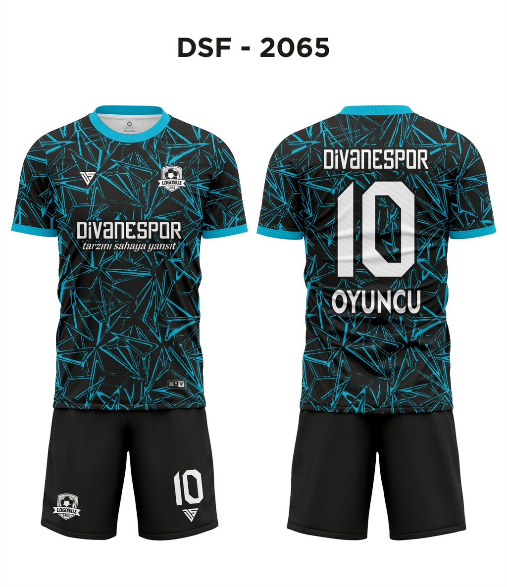 DSF 2065 Turkuaz-Siyah Futbol Forma