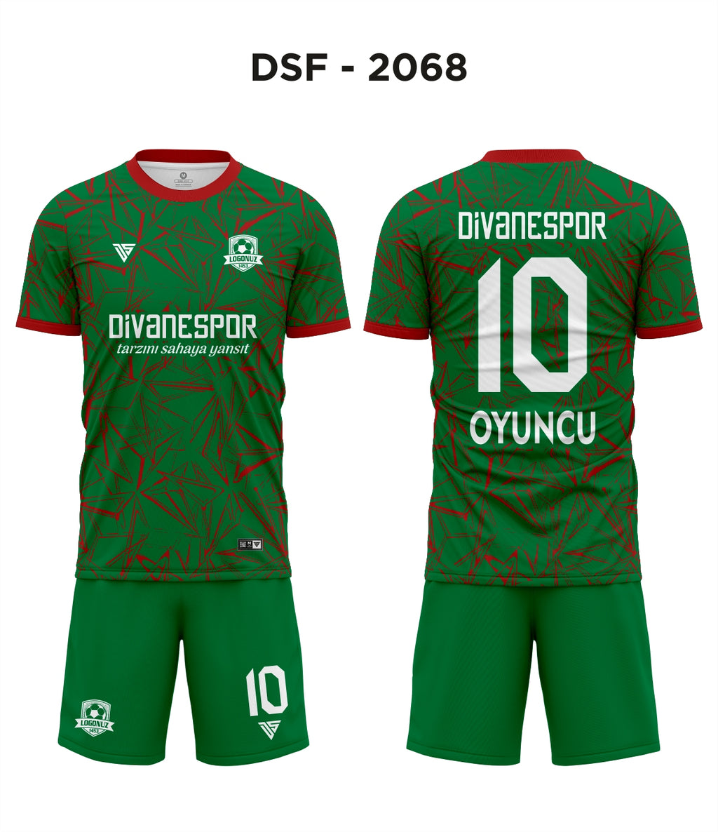 DSF 2068 Yeşil-Kırmızı Futbol Forma