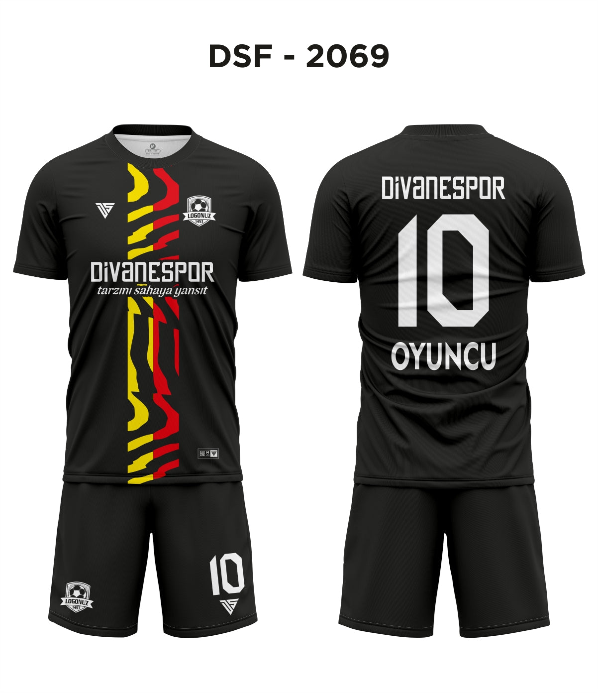 DSF 2069 Siyah-Sarı-Kırmızı Futbol Forma