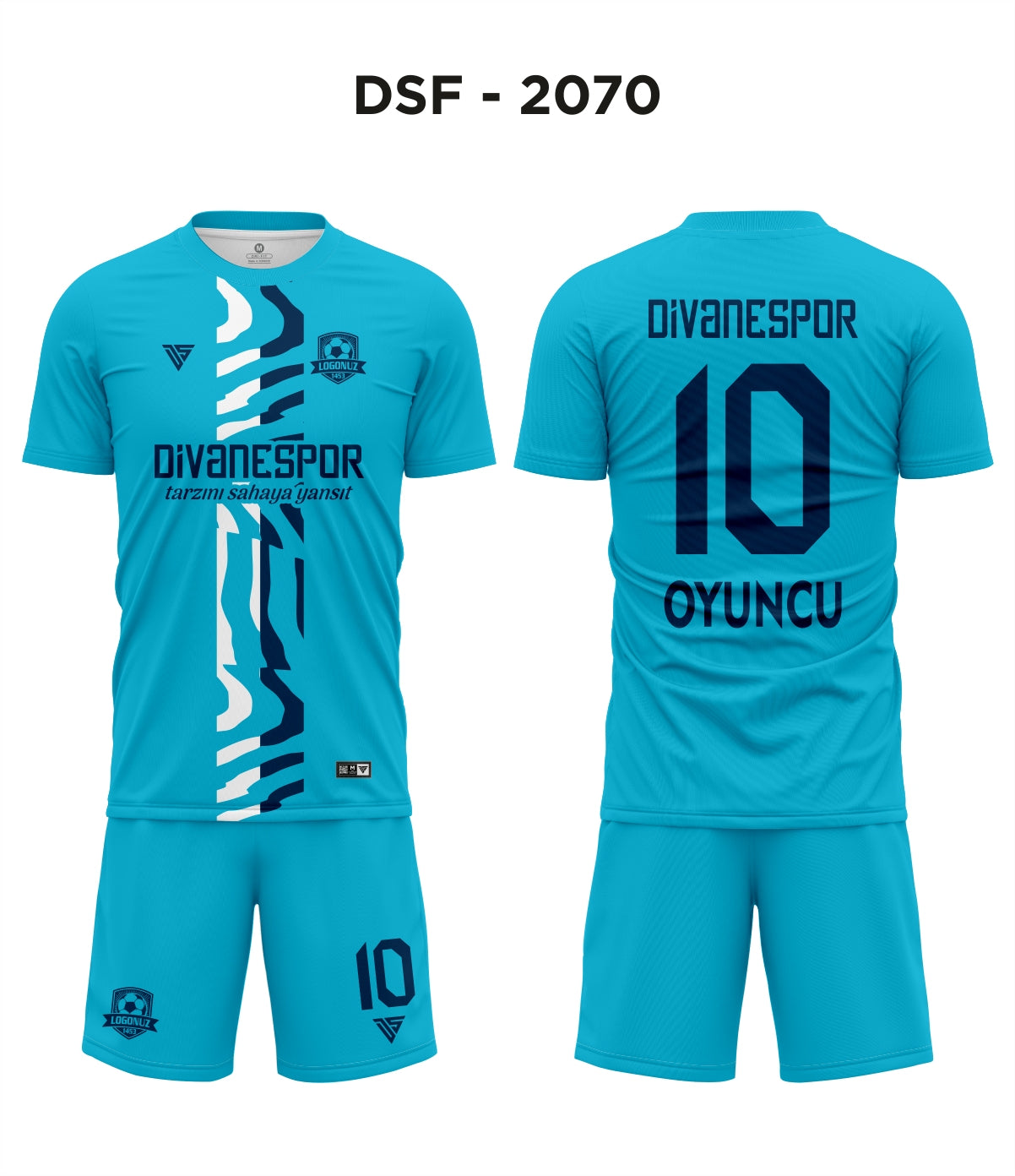 DSF 2070 Turkuaz-Beyaz-Lacivert Futbol Forma