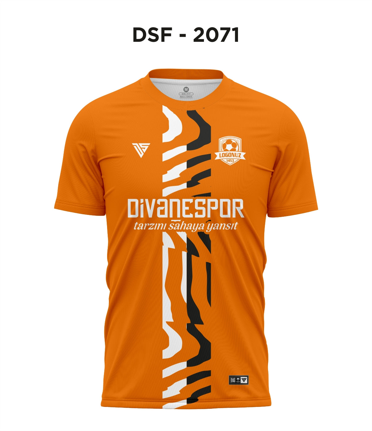 DSF 2071 Turuncu-Beyaz-Siyah Futbol Forma