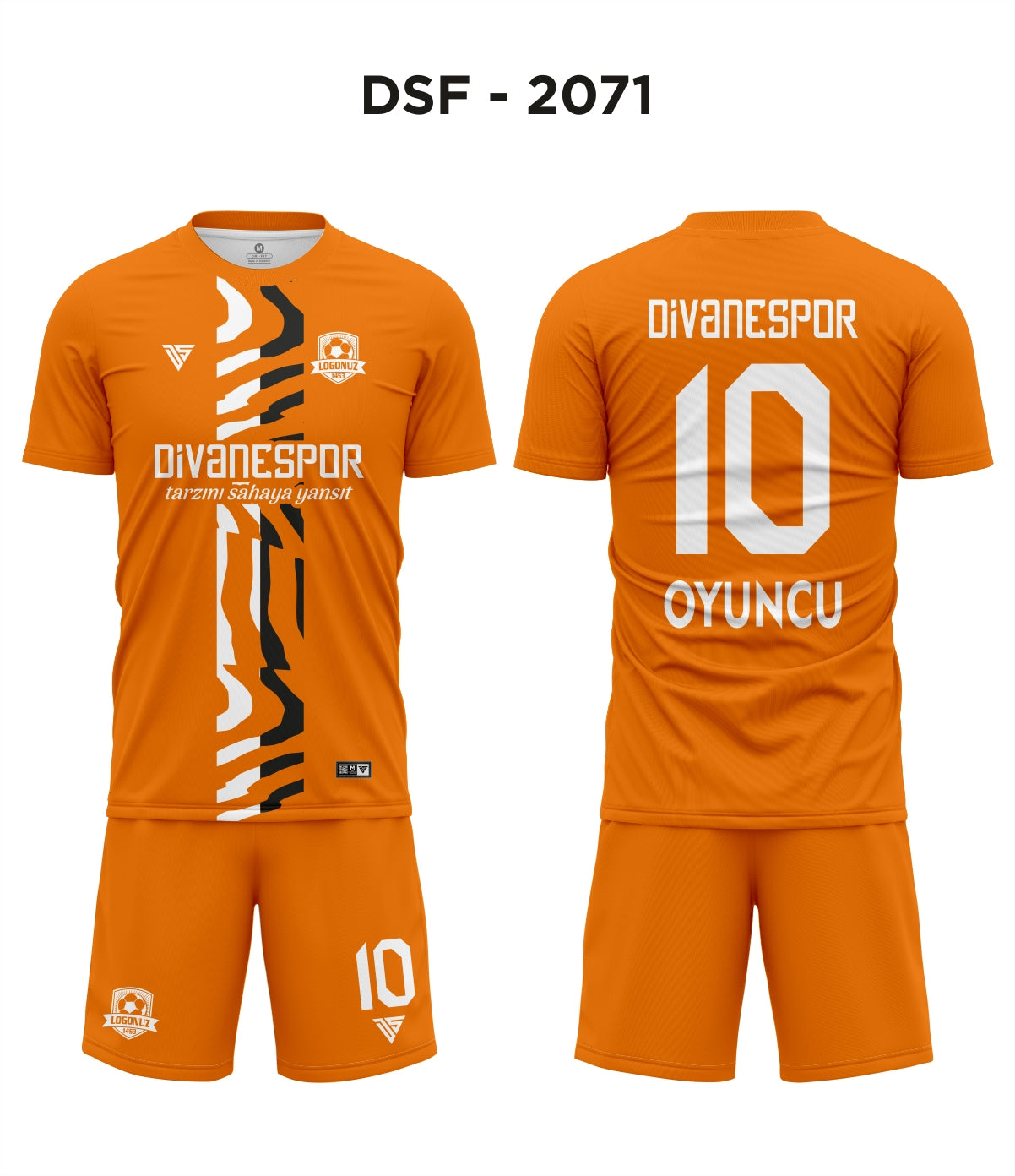 DSF 2071 Turuncu-Beyaz-Siyah Futbol Forma