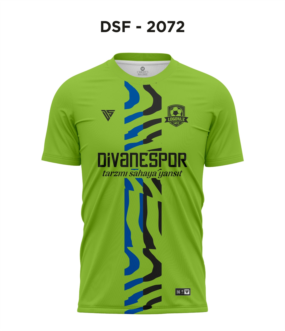 DSF 2072 Yeşil-Mavi-Siyah Futbol Forma
