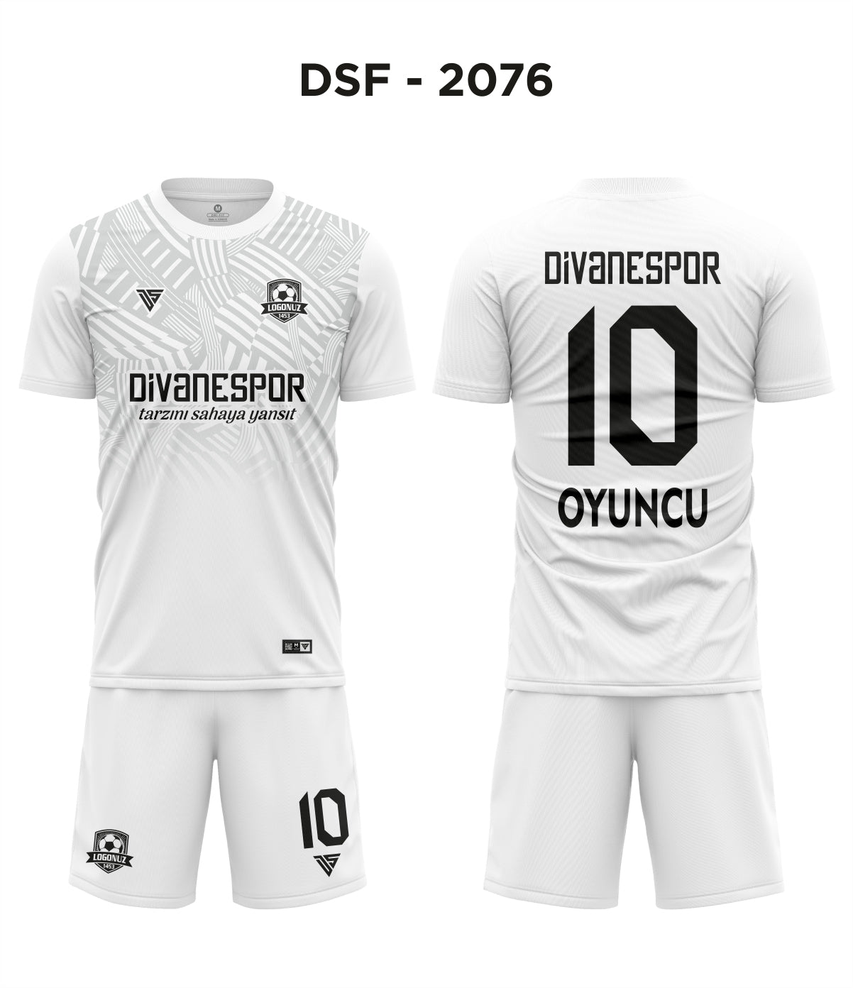 DSF 2076 Beyaz-Gri Futbol Forma