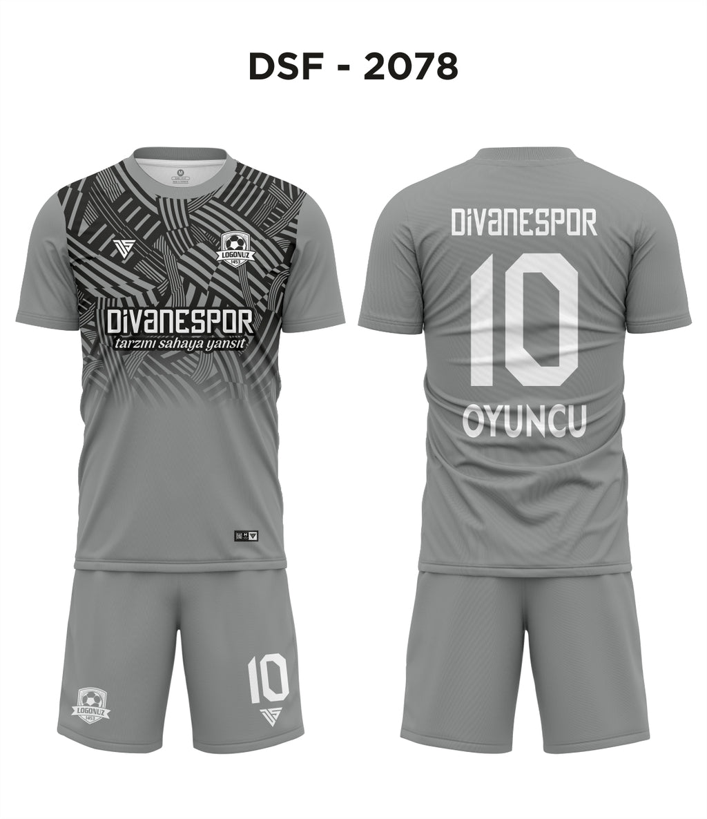 DSF 2078 Gri-Siyah Futbol Forma