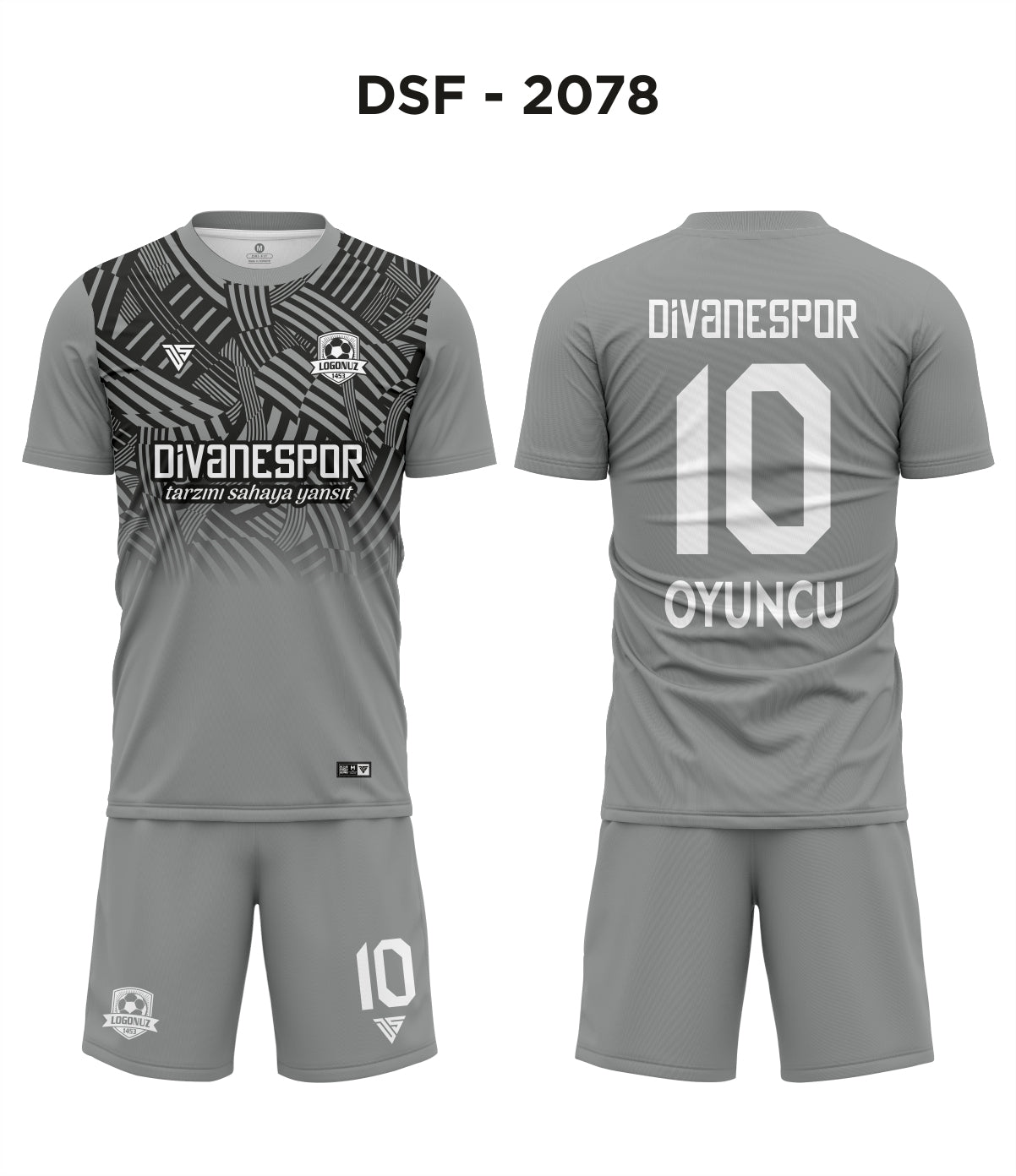 DSF 2078 Gri-Siyah Futbol Forma