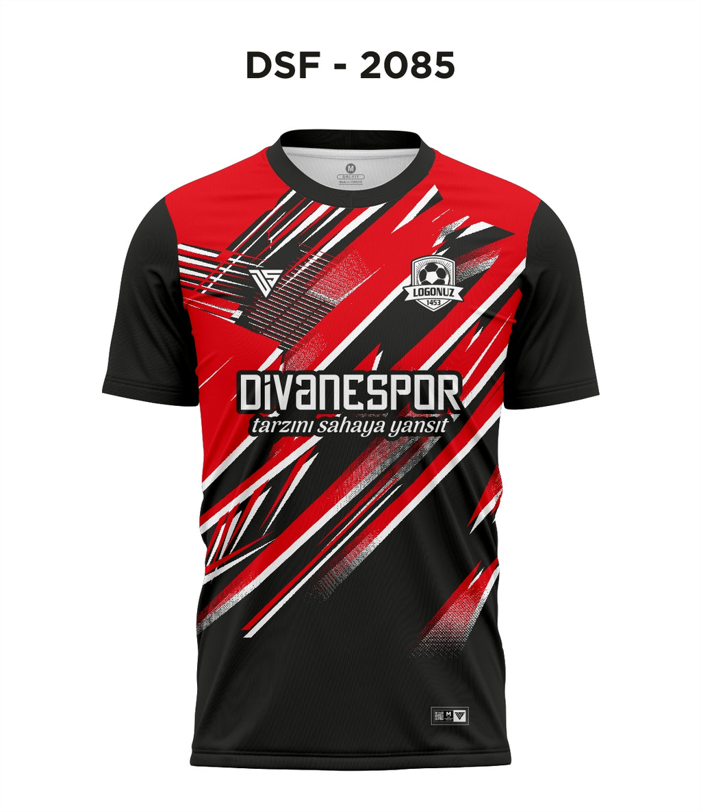 DSF 2085 Siyah-Kırmızı-Beyaz Futbol Forma