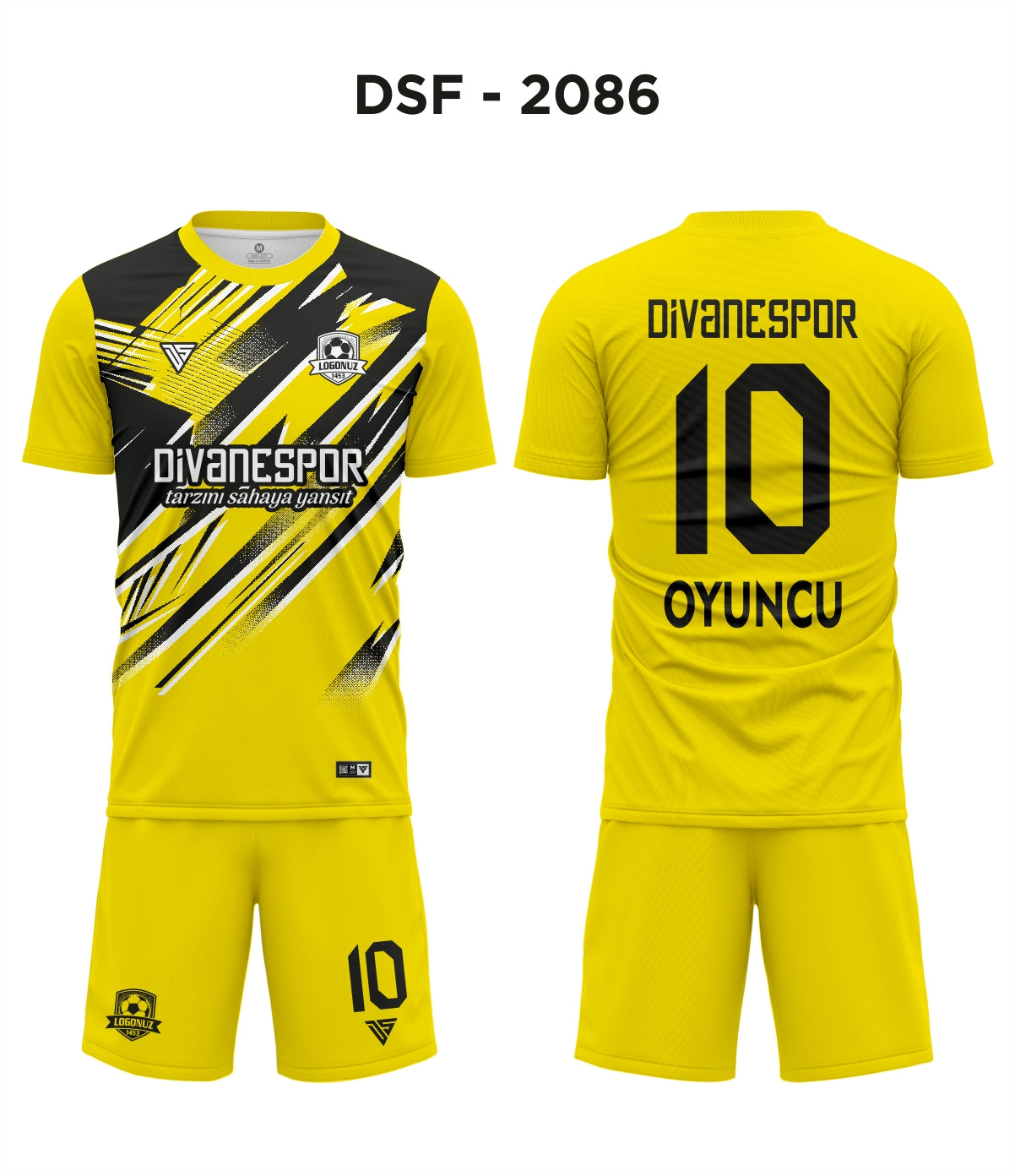 DSF 2086 Siyah-Kırmızı-Beyaz Futbol Forma