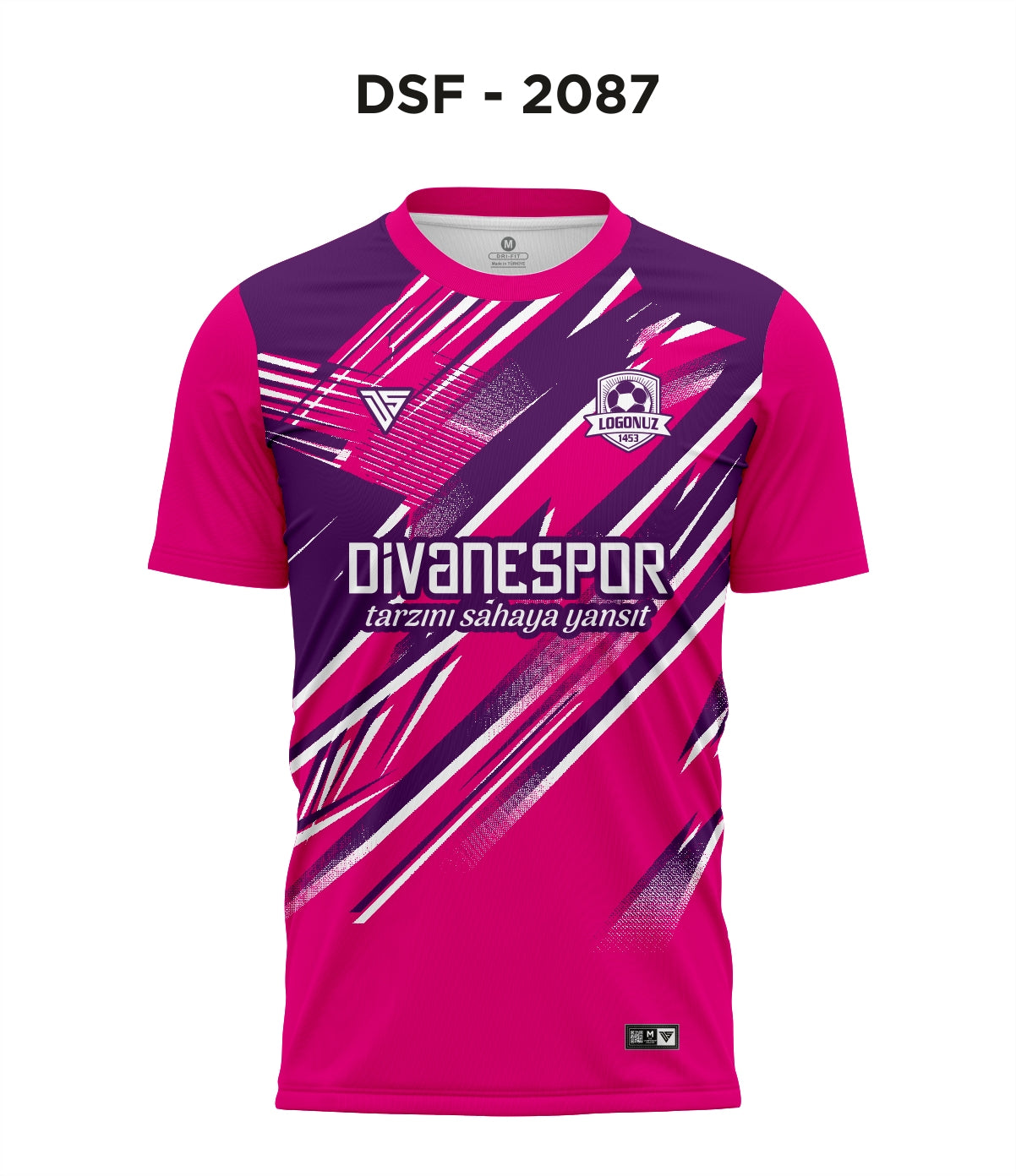DSF 2087 Pembe-Mor-Beyaz Futbol Forma