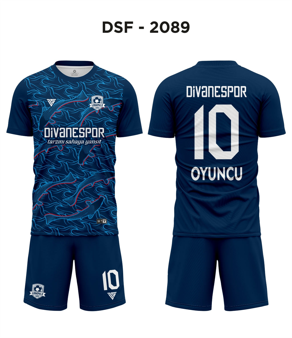 DSF 2089 Lacivert-Turkuaz Futbol Forma