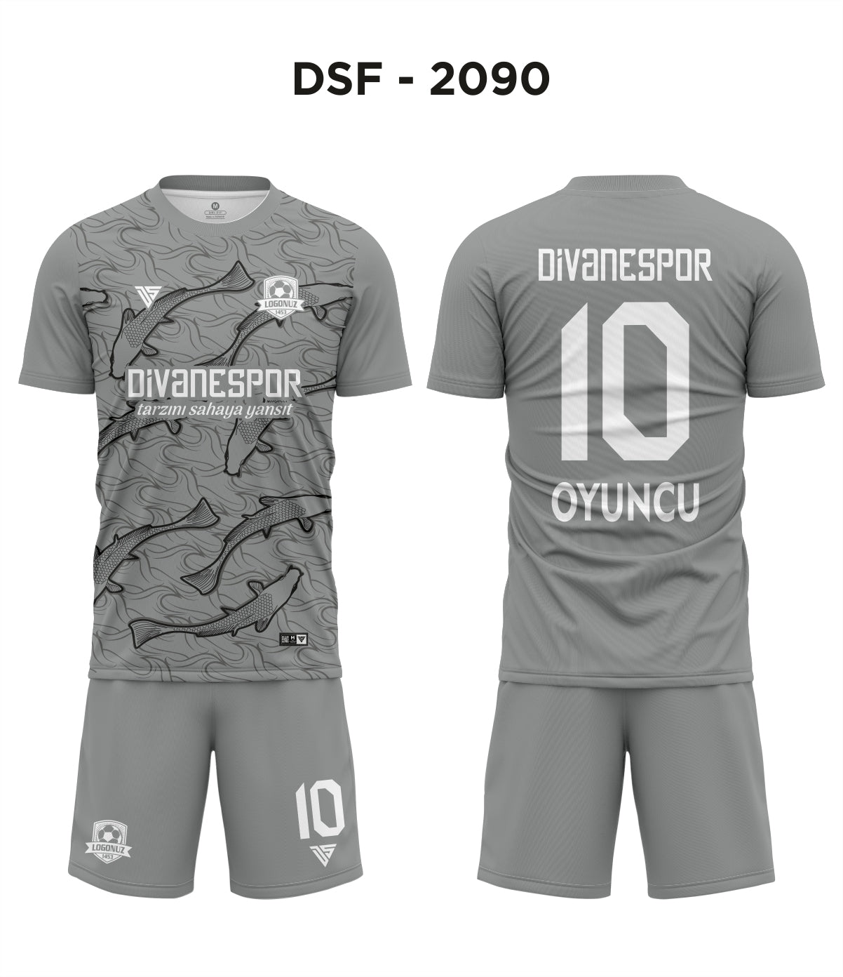 DSF 2090 Gri-Siyah Futbol Forma