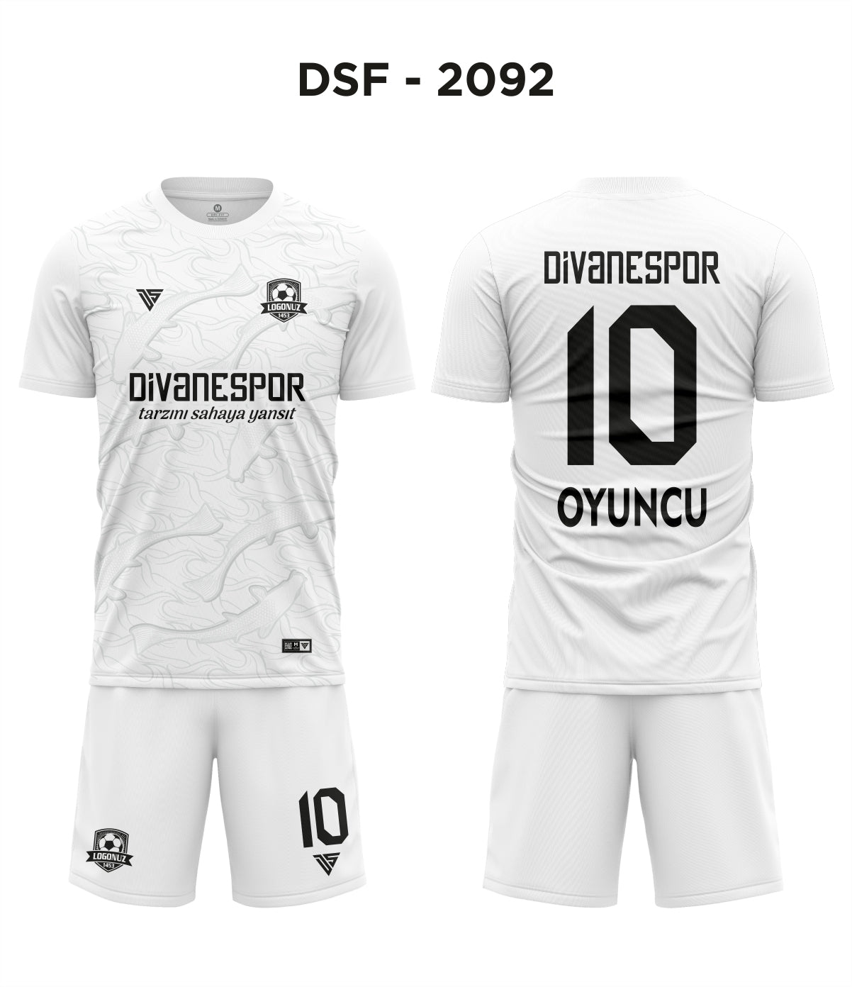 DSF 2092 Beyaz-Gri Futbol Forma