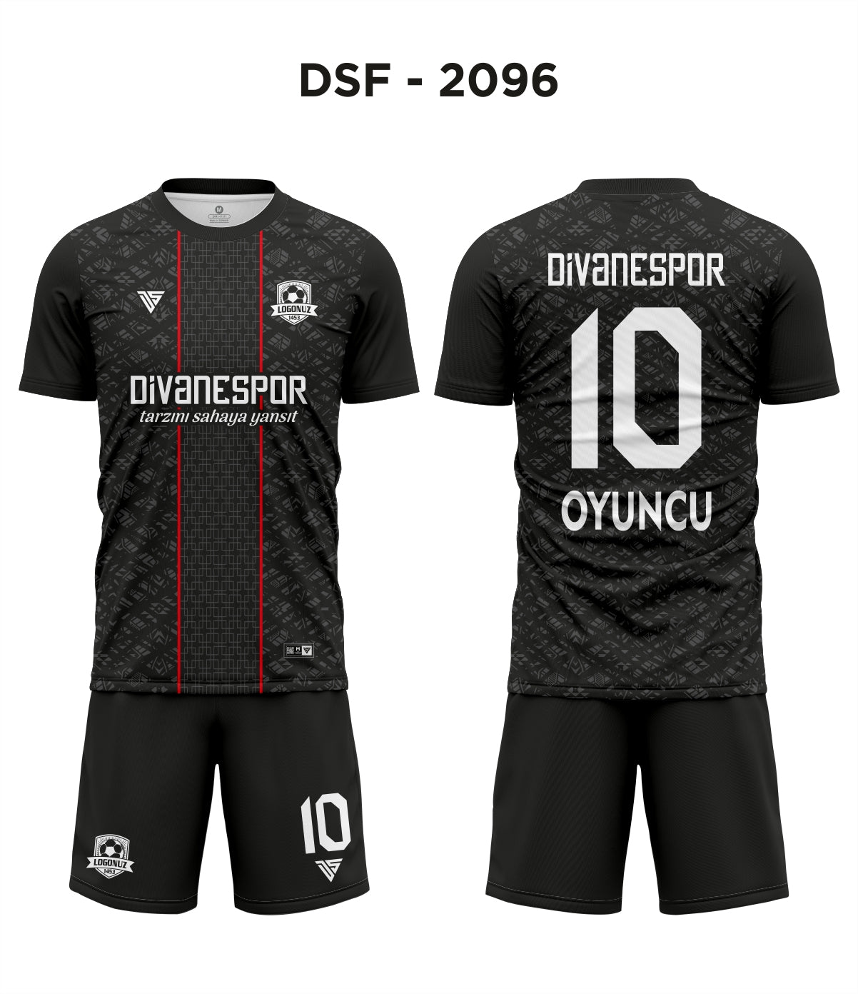 DSF 2096 Almanya Siyah Futbol Forma