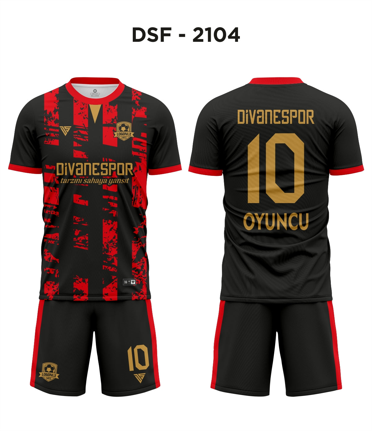 DSF 2104 Milan Siyah-Kırmızı Futbol Forma
