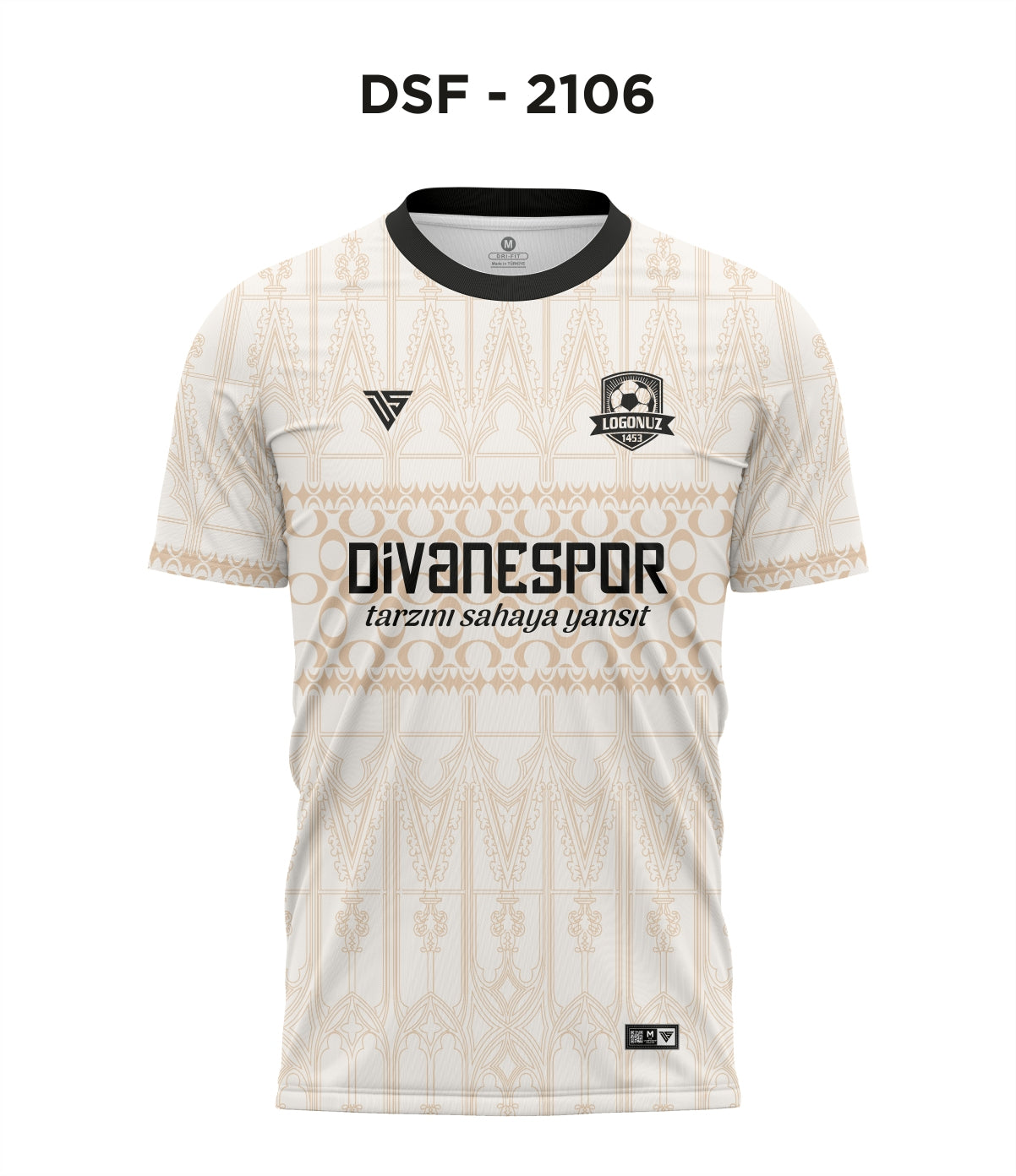 DSF 2106 Milan Krem-Siyah Futbol Forma