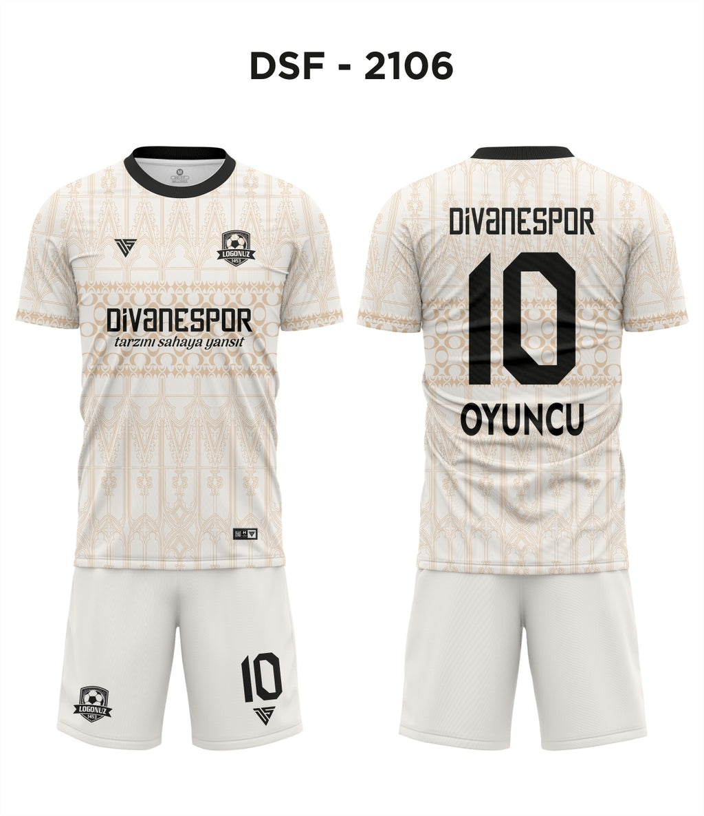 DSF 2106 Milan Krem-Siyah Futbol Forma