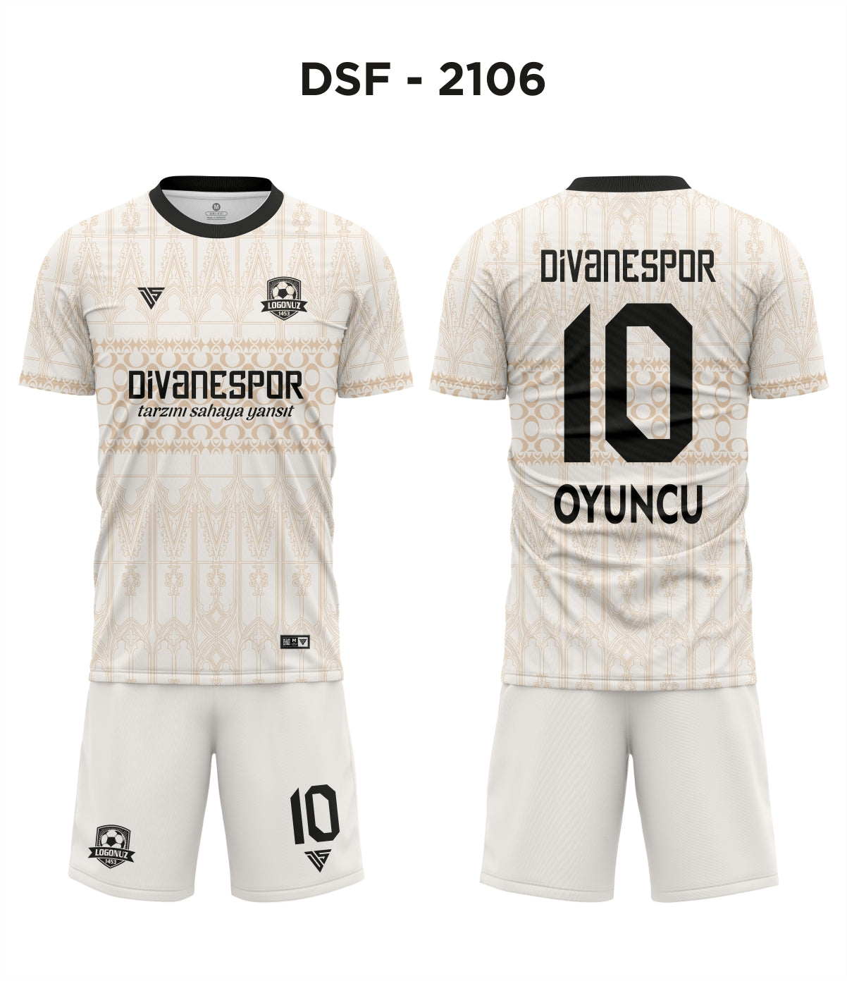 DSF 2106 Milan Krem-Siyah Futbol Forma