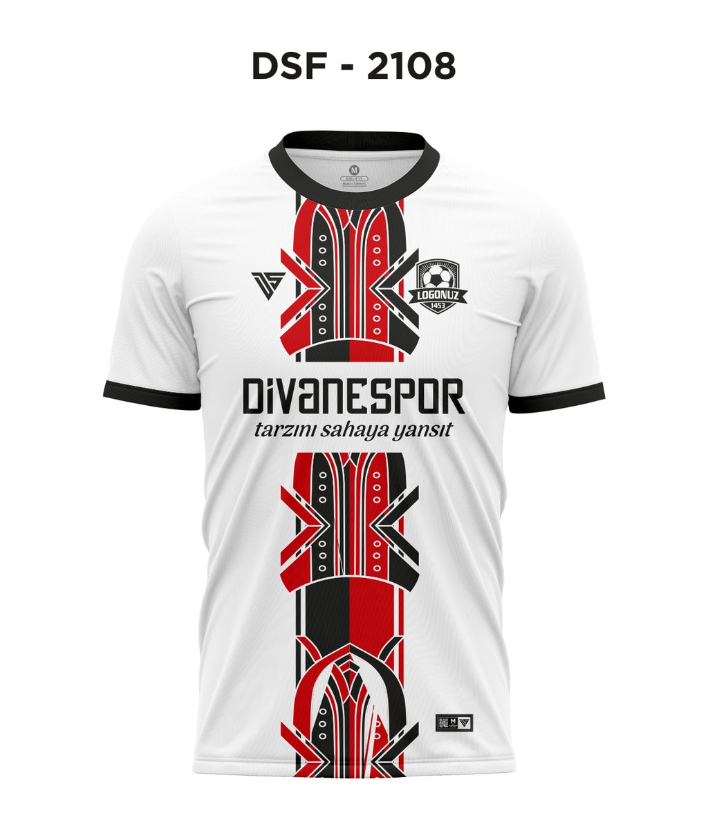 DSF 2108 Milan Beyaz-Siyah-Kırmızı Futbol Forma