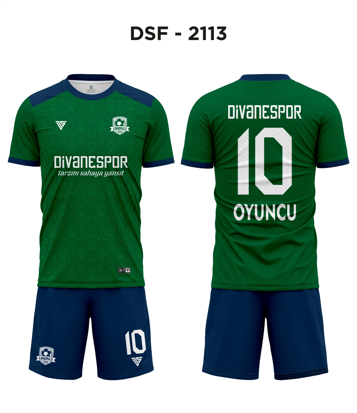 DSF 2113 İtalya Yeşil-Lacivert Futbol Forma