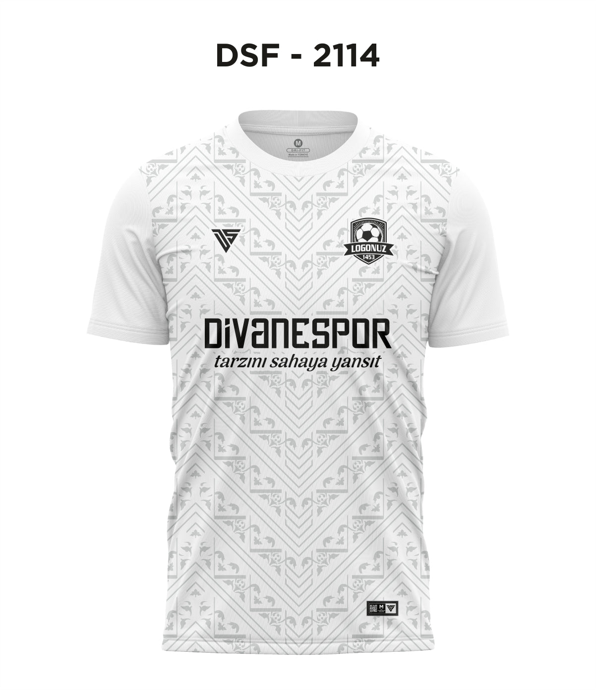 DSF 2114 İtalya Beyaz-Gri Futbol Forma