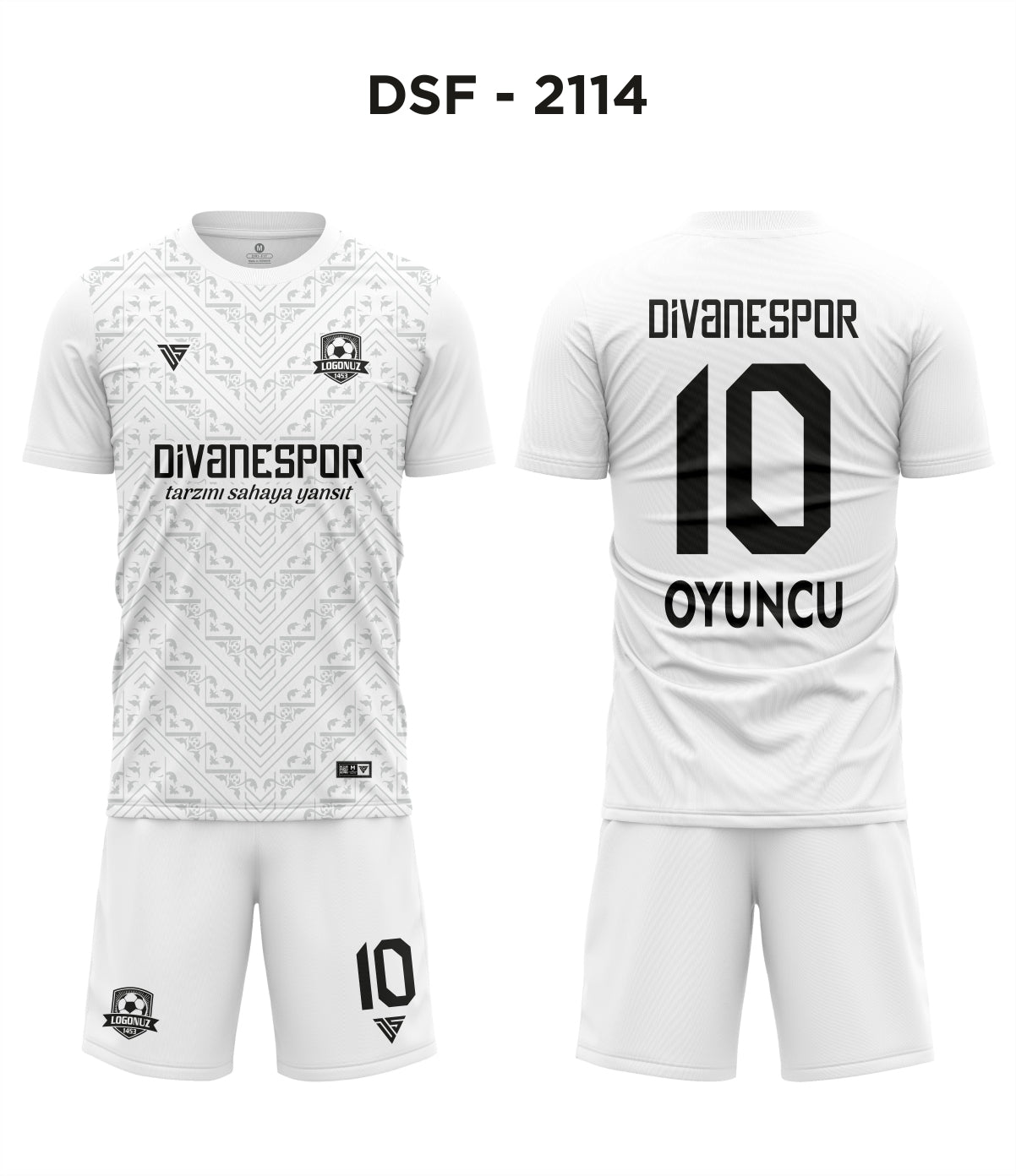 DSF 2114 İtalya Beyaz-Gri Futbol Forma