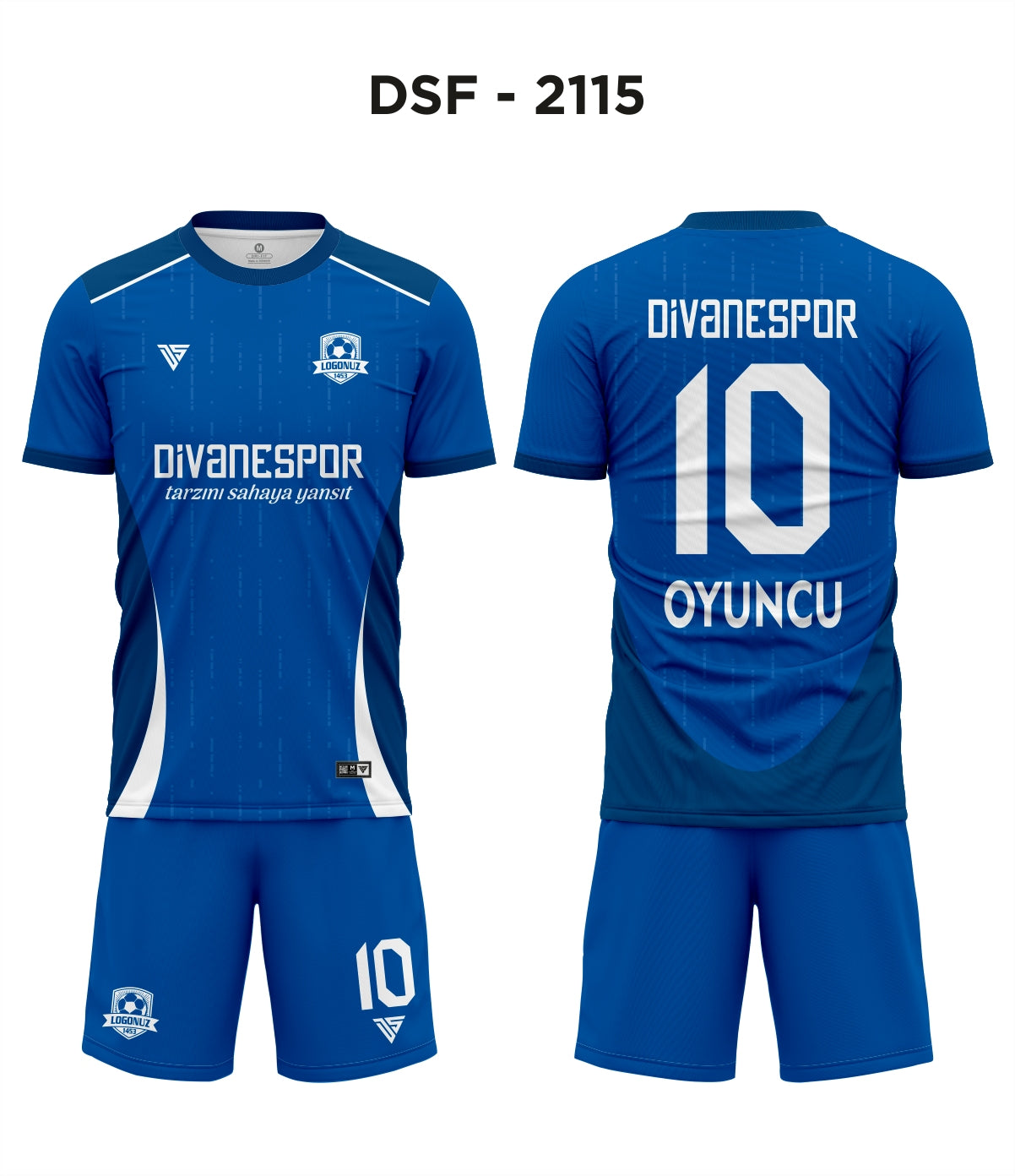 DSF 2115 İtalya Mavi-Beyaz Futbol Forma