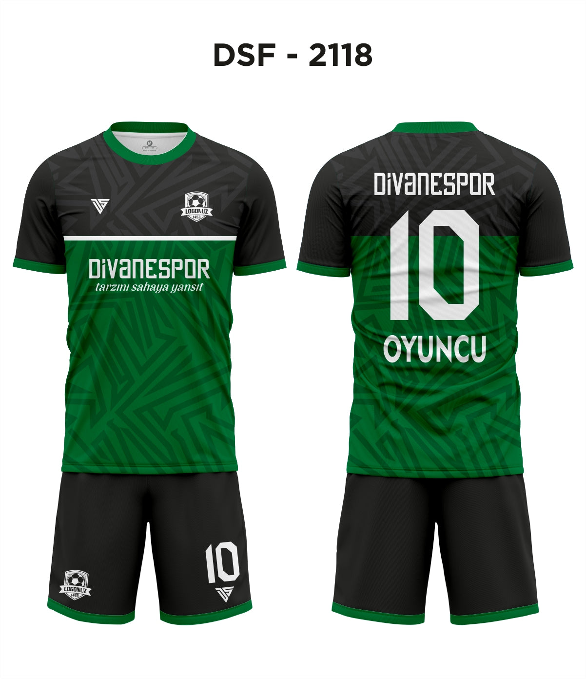 DSF 2118 Yeşil-Siyah Futbol Forma