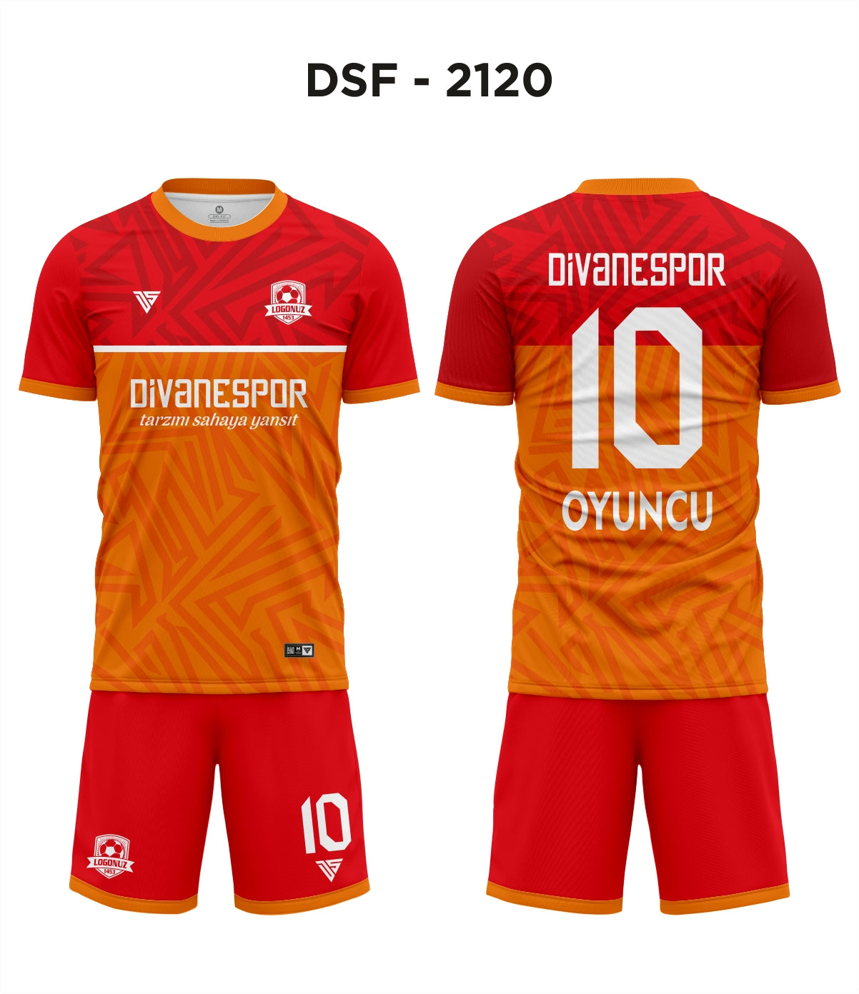 DSF 2120 Turuncu-Kırmızı Futbol Forma